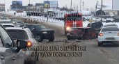 Шоссе в Нижнем Новгороде сковала многокилометровая пробка из-за массового ДТП